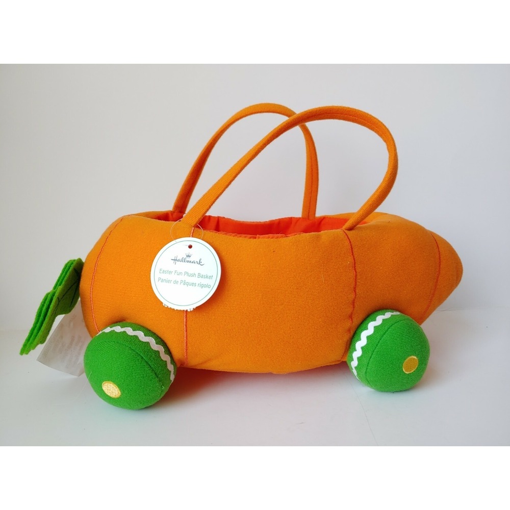 Hallmark Easter plush basket Spring carrot w/ tag